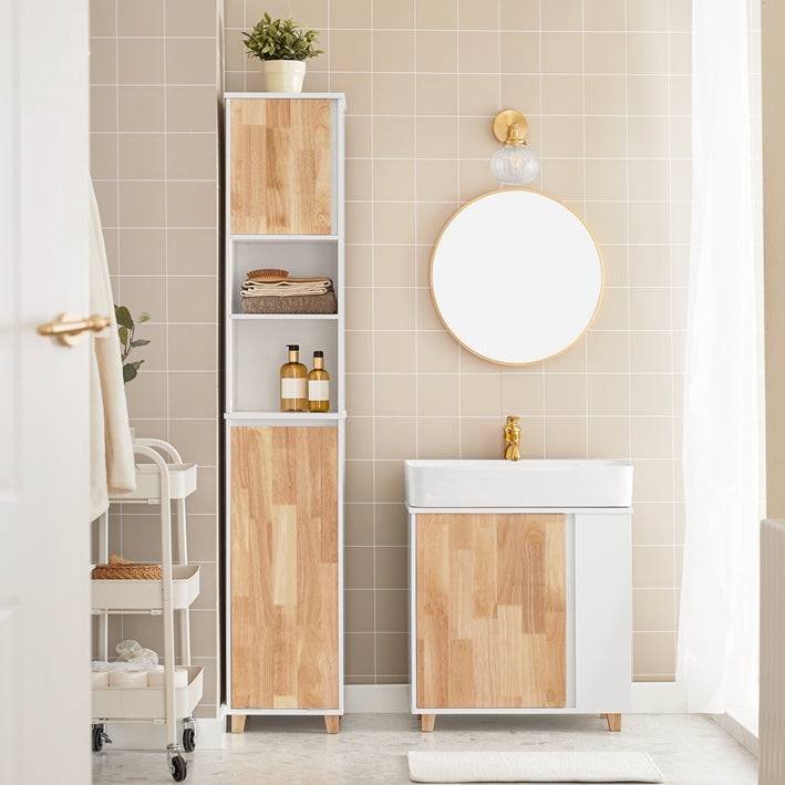 Sobuy SoBuy Bad Hochschrank Badschrank Wäscheschrank Badmöbel BZR74-W Blitzverkäufe