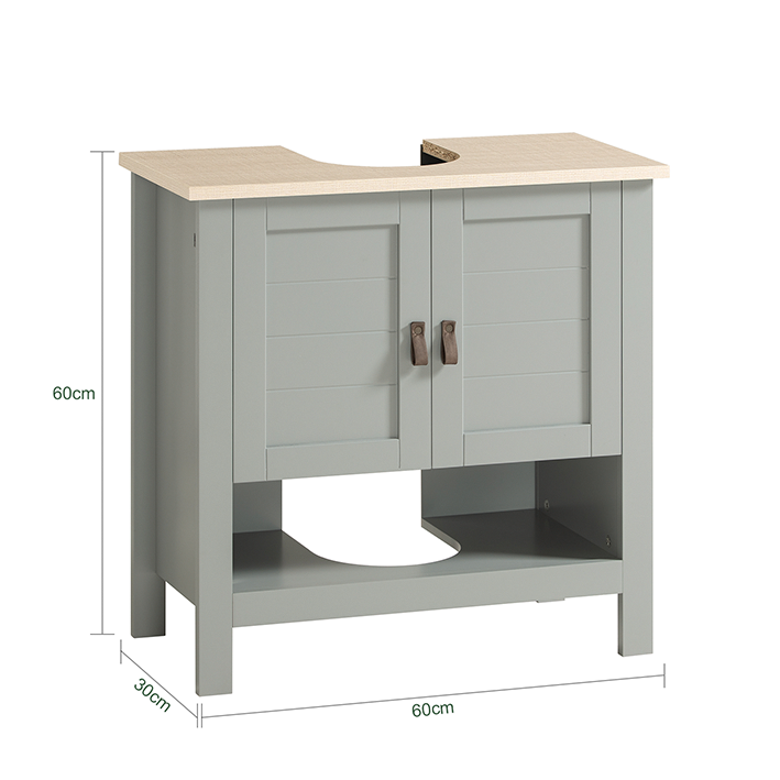 Sobuy SoBuy Waschbeckenunterschrank Badschrank Waschtisch Hellgrau BZR69-II-HG Fabrik Onlineshop