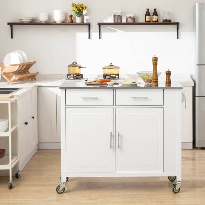 Sobuy SoBuy Kücheninsel Küchenschrank Küchenwagen Servierwagen FKW108-W Neueste Mode