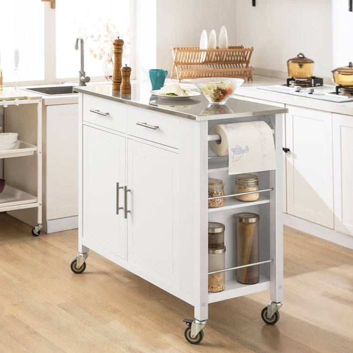 Sobuy SoBuy Kücheninsel Küchenschrank Küchenwagen Servierwagen FKW108-W Neueste Mode