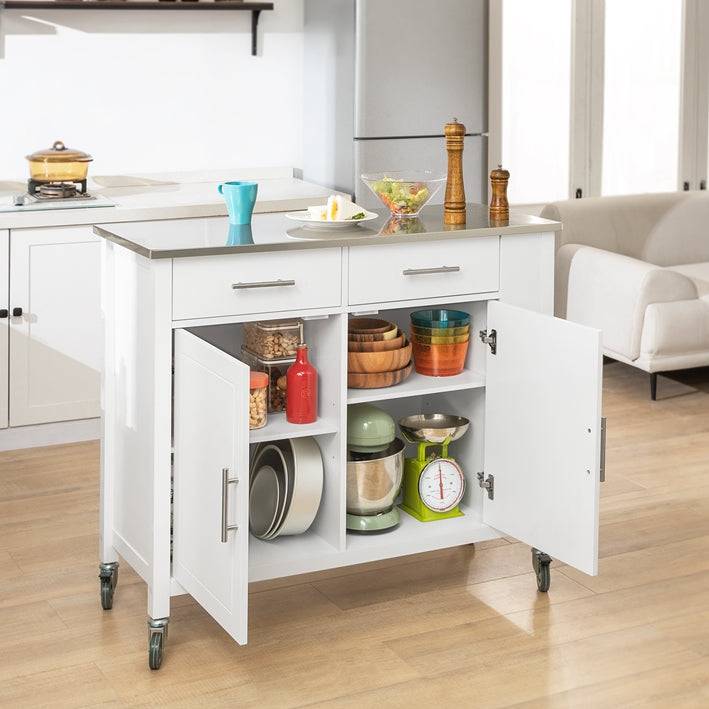 Sobuy SoBuy Kücheninsel Küchenschrank Küchenwagen Servierwagen FKW108-W Neueste Mode