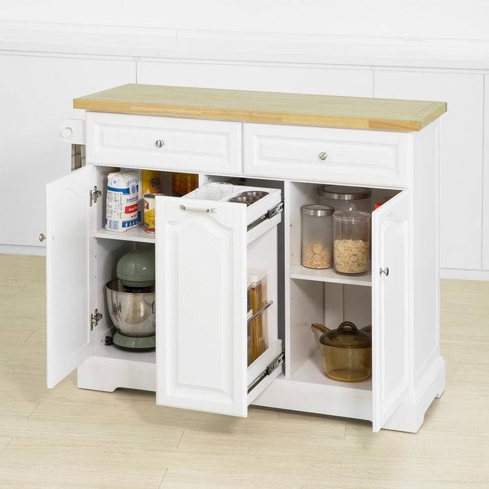 Sobuy SoBuy Kücheninsel Küchenwagen mit ausziehbarem Flaschenhalter Küchenschrank FKW100-WN Kauf eins, bekomm eins gratis