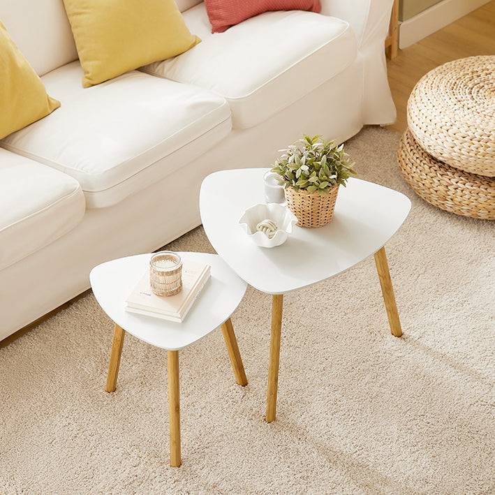 Sobuy SoBuy 2er teilig Beistelltisch Satztisch Couchtisch Weiß FBT74-W Letzte 3 Tage