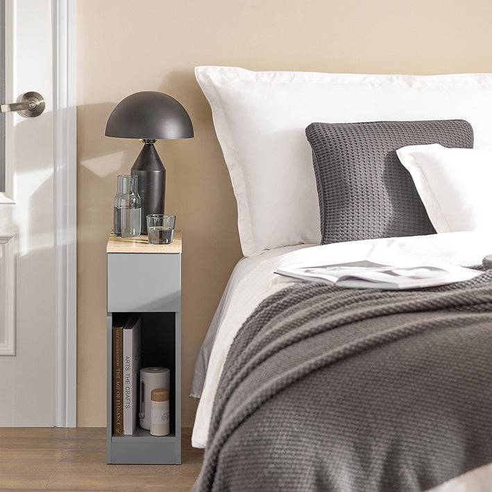 Sobuy SoBuy Nachttisch mit Schublade Couchtisch Sofatisch Beistelltisch Hellgrau FBT111-HG Nur für heute