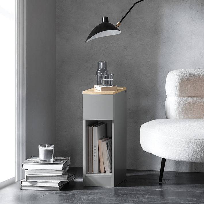 Sobuy SoBuy Nachttisch mit Schublade Couchtisch Sofatisch Beistelltisch Hellgrau FBT111-HG Nur für heute