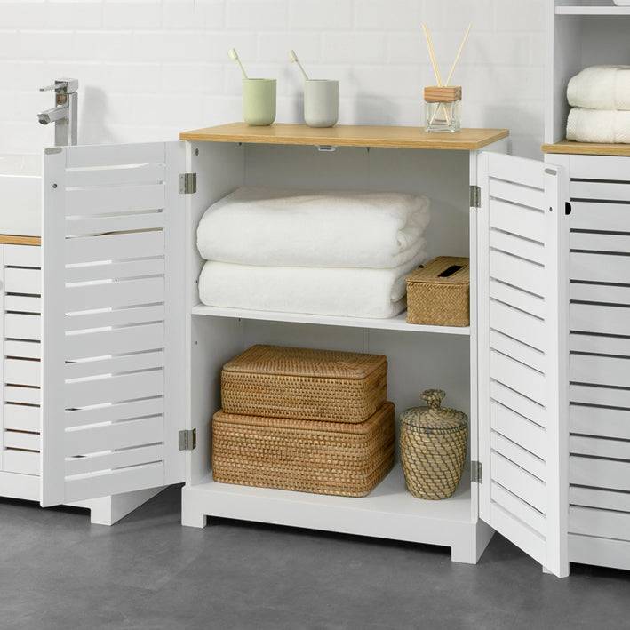 Sobuy SoBuy Badkommode Badzimmerschrank Sideboard Weiß BZR41-W Sonderangebot der Fabrik
