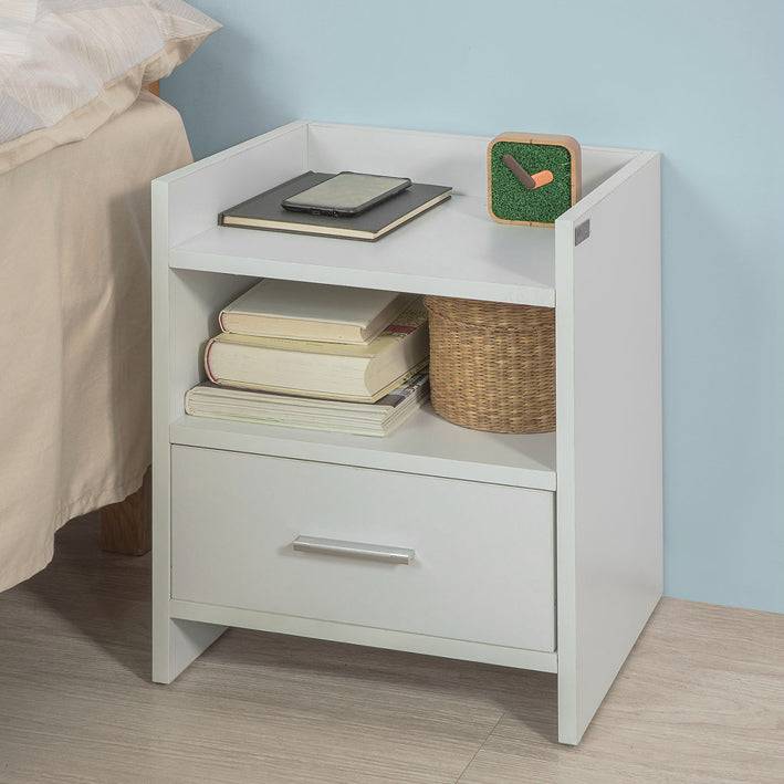 Sobuy SoBuy Nachtkommode Weiß Beistelltisch Nachttisch FBT66-W 50% Rabatt mit kostenlosem Versand