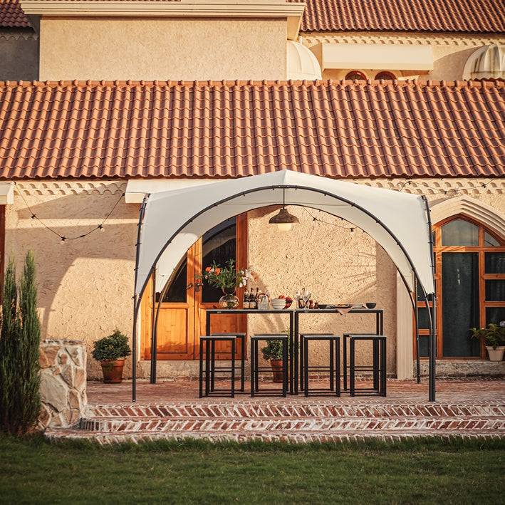 Sobuy SoBuy UV30 Faltpavillon Partyzelt Regen- & Sonnenschutz Gartenpavillon Beige KLS16-MI Kostenloser Versand international