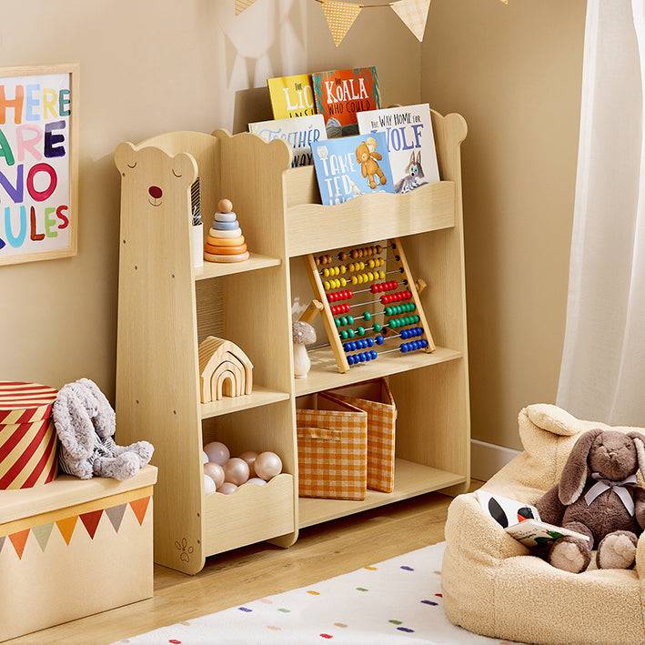 Sobuy SoBuy Kinderregal Aufbewahrungsregal Bücherregal für Kinder Natur KMB101-N im Angebot