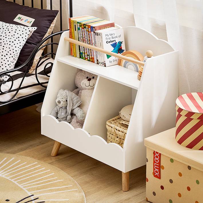 Sobuy SoBuy Kinderbücherregal Aufbewahrungsregal Montessori Regal Weiß KMB100-K-W Schlussverkauf