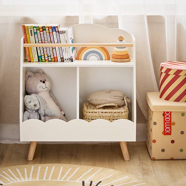 Sobuy SoBuy Kinderbücherregal Aufbewahrungsregal Montessori Regal Weiß KMB100-K-W Schlussverkauf