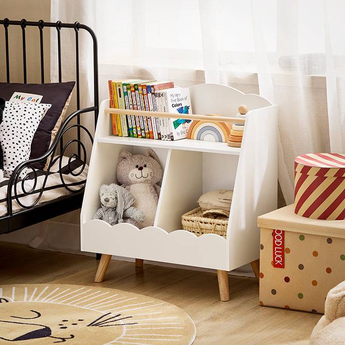Sobuy SoBuy Kinderbücherregal Aufbewahrungsregal Montessori Regal Weiß KMB100-K-W Schlussverkauf