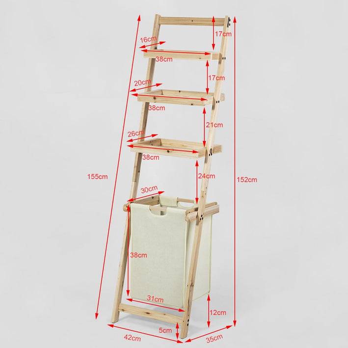 Sobuy SoBuy Badregal Wäschesammler Leiterregal holz FRG160-N Kostenloser Versand