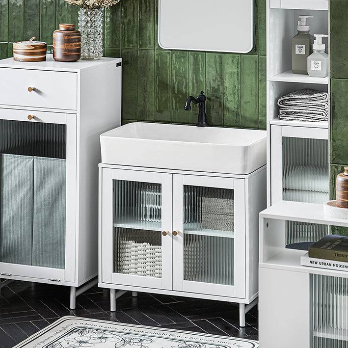 Sobuy SoBuy Waschbeckenunterschrank Badschrank Waschtisch Badmöbel BZR115-W Limitierter Zeitrabatt