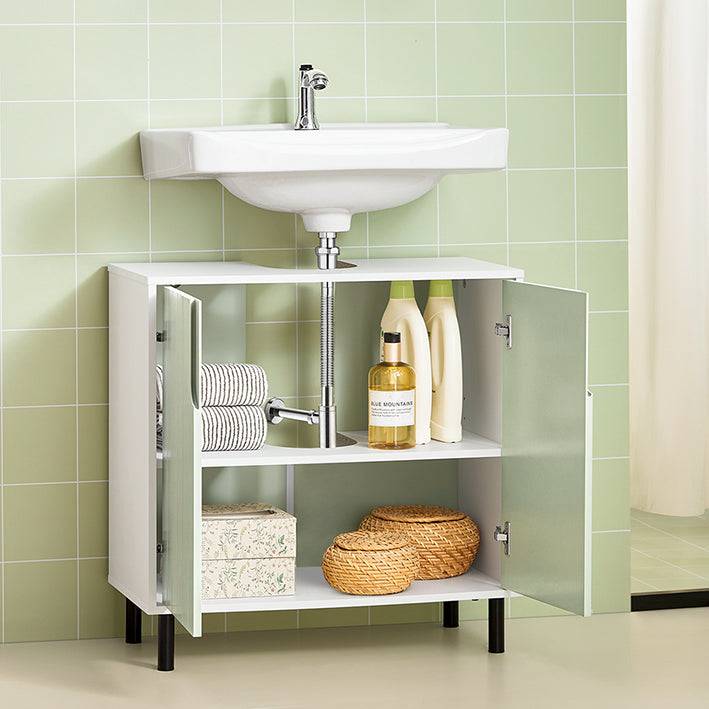 Sobuy SoBuy Waschbeckenunterschrank Badezimmerschrank Waschtisch Weiß-Grün BZR139-GR Rabatt