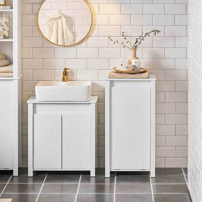 Sobuy SoBuy Wäscheschrank mit ausklappbarem Wäschesack Wäschesammler Wäschekorb Weiß BZR100-W Preisnachlass