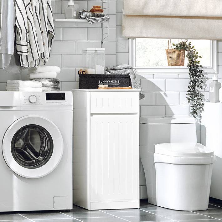 Sobuy SoBuy Wäscheschrank mit ausklappbarem Wäschetruhe Wäschesammler Wäschekorb Weiß BZR110-W Weihnachtsangebot