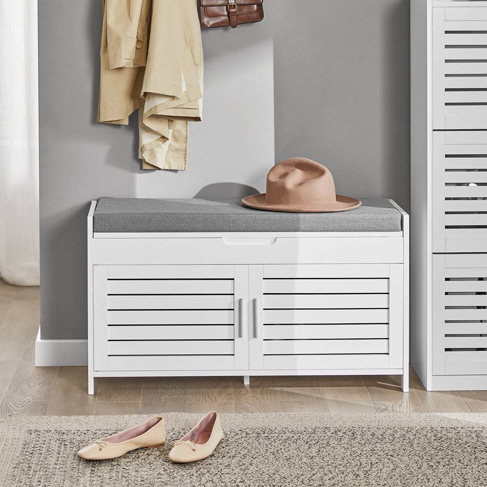 Sobuy SoBuy Garderobenbank Sitzbank Dielenbank Schuhbank Weiß FSR102-W Lagerräumung