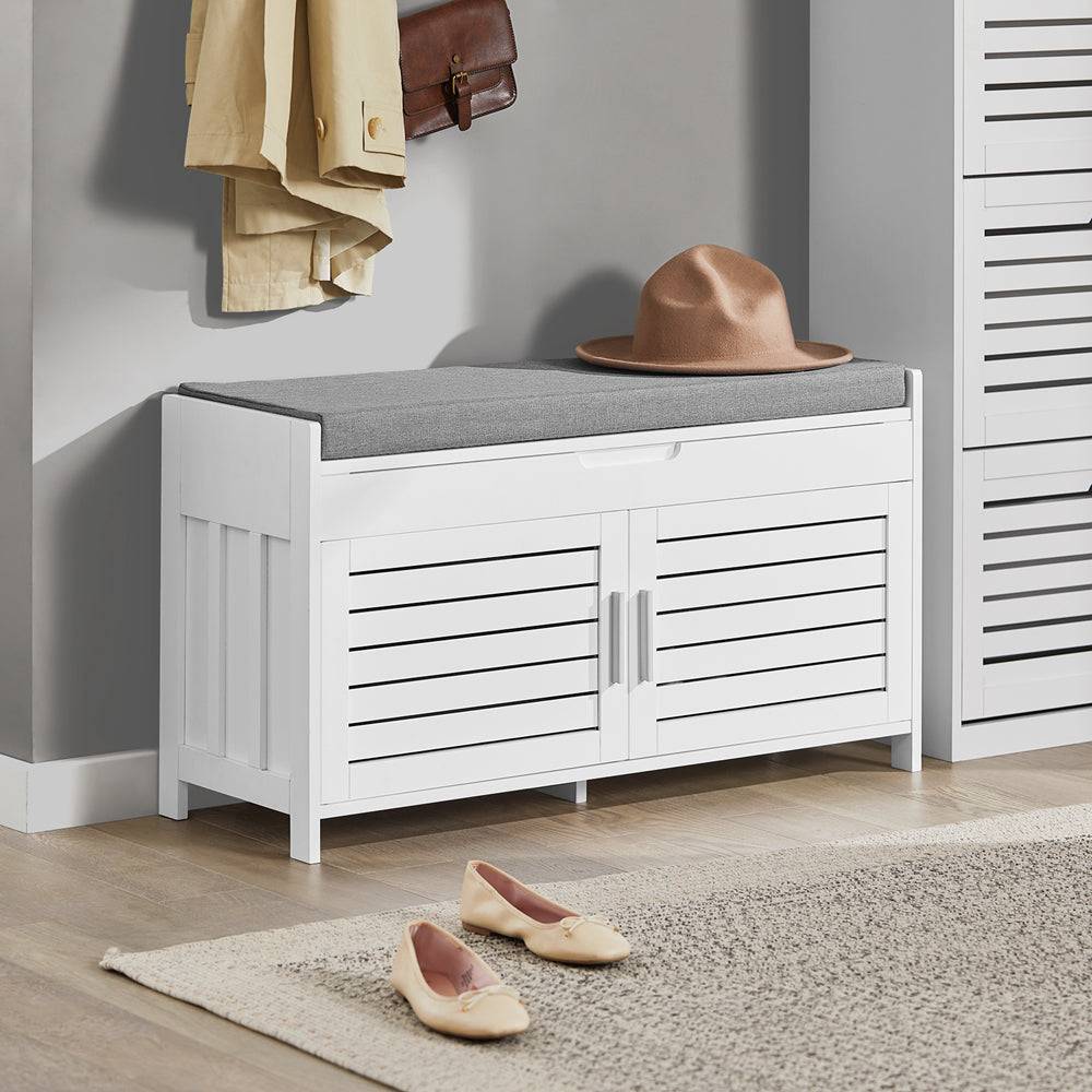 Sobuy SoBuy Garderobenbank Sitzbank Dielenbank Schuhbank Weiß FSR102-W Lagerräumung