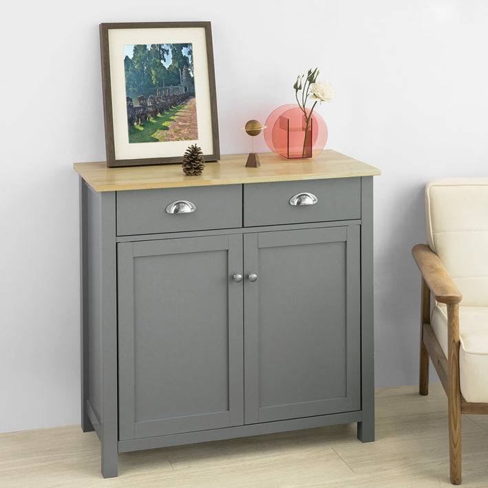 Sobuy SoBuy Sideboard Küchenschrank mit Arbeitsplatte Flurschrank Grau FSB25-HG Wochenangebot