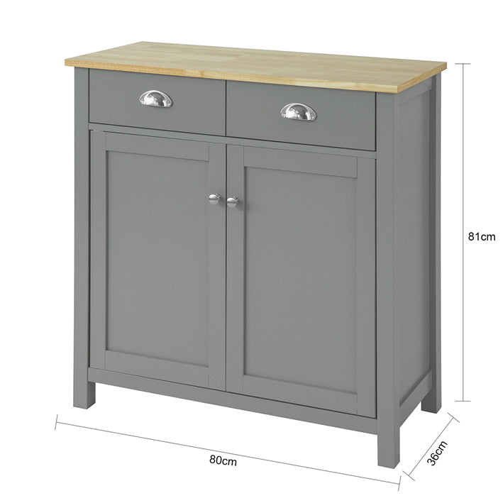 Sobuy SoBuy Sideboard Küchenschrank mit Arbeitsplatte Flurschrank Grau FSB25-HG Wochenangebot