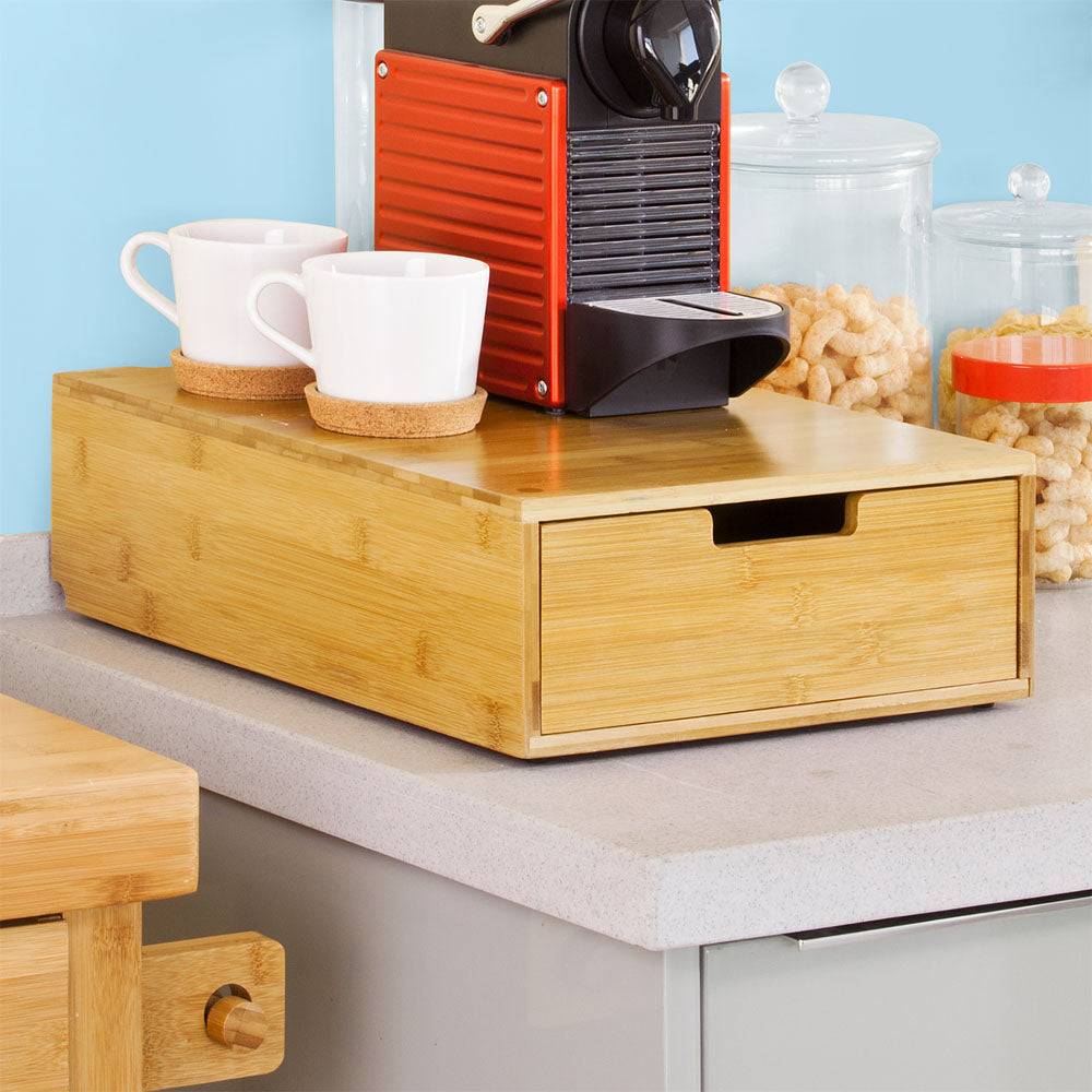 Sobuy SoBuy Kaffeekapsel Box Kapselspender Aufbewahrungsbox Bambus FRG83-N Nur für heute