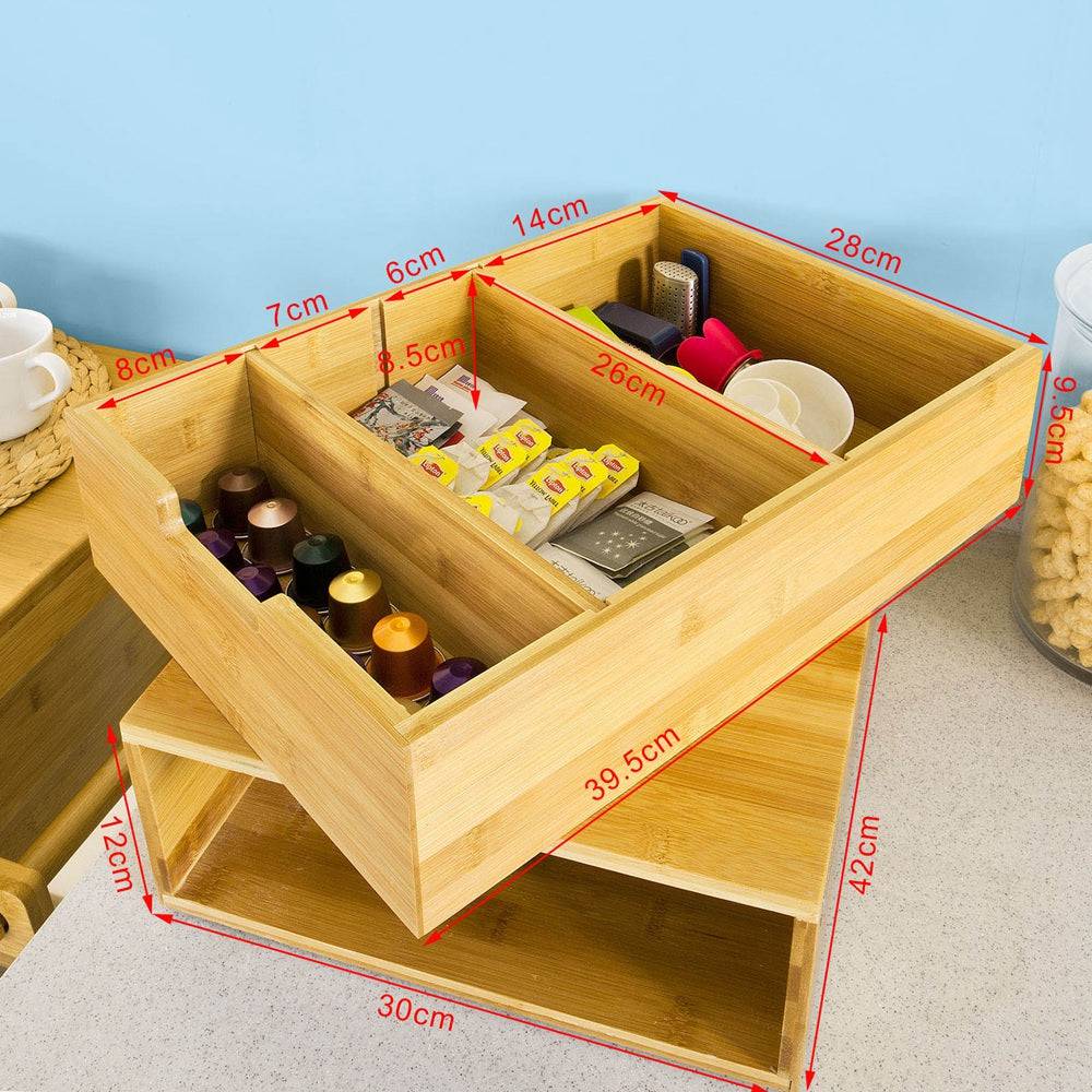 Sobuy SoBuy Kaffeekapsel Box Kapselspender Aufbewahrungsbox Bambus FRG83-N Nur für heute