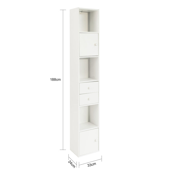 Sobuy SoBuy Bücherregal mit Schubladen Bücherschrank Standregal Holz STR10-W Super Rabatt