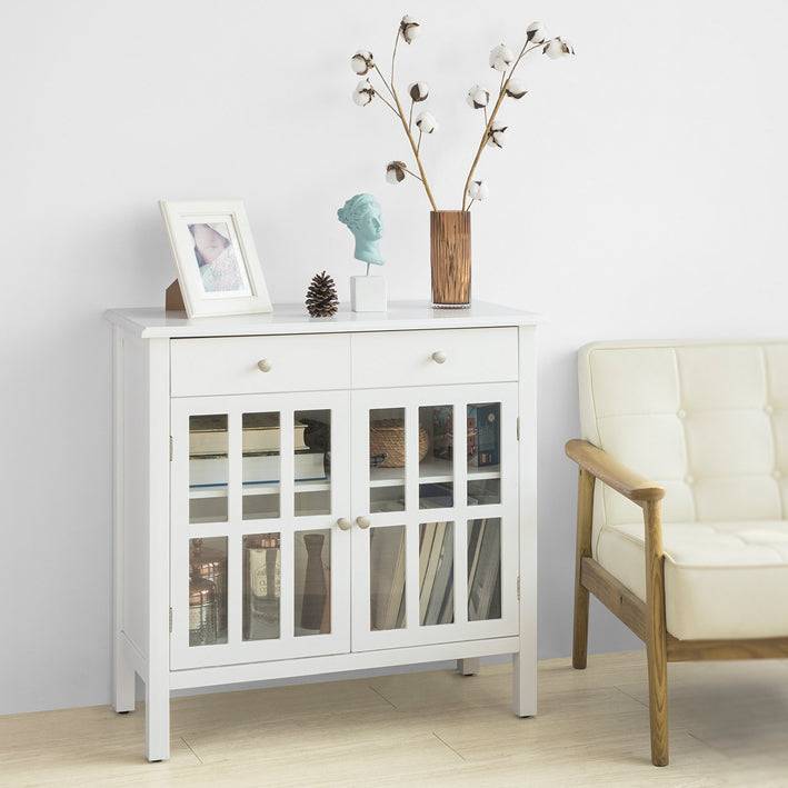 Sobuy SoBuy Sideboard Küchenschrank mit Schublade und Türen Flurschrank weiß FSB23-W 50% Rabatt für begrenzte Zeit