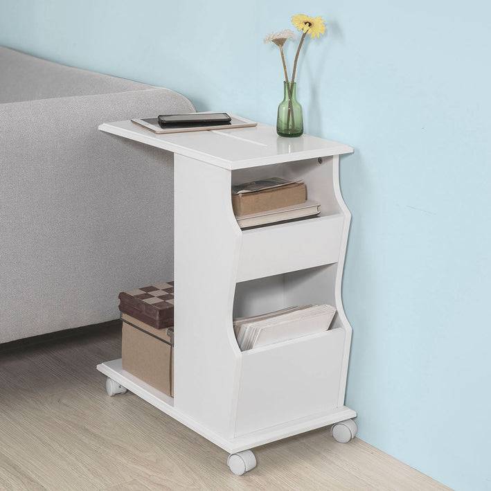 Sobuy SoBuy Beistelltisch mit Schlitz für iPad Sofatisch Weiß FBT67-W Auslauf