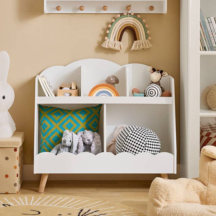 Sobuy SoBuy Kinderbücherregal Aufbewahrungsregal Montessori Regal Weiß KMB100-W Günstiger Verkauf