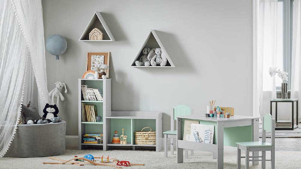 Sobuy SoBuy Kinder Sitzbank mit Bücherregal Spielzeugtruhe Kinderregal Hellgrau KMB89-HG Meist gekauft