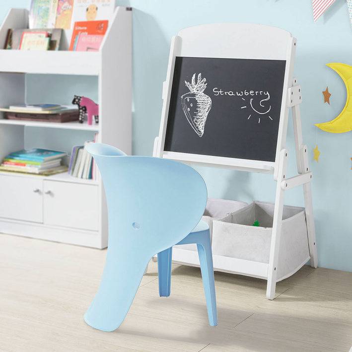 Sobuy SoBuy Kinderstuhl mit Lehne Stühlchen Sitzhöhe 32cm Elefant Blau KMB12-Bx2 Kostenloser Versand