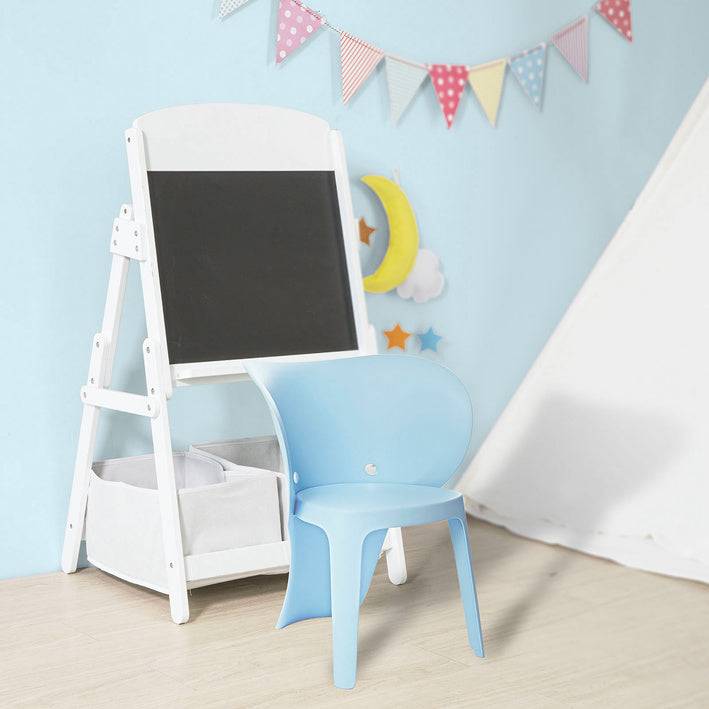 Sobuy SoBuy Kinderstuhl mit Lehne Stühlchen Sitzhöhe 32cm Elefant Blau KMB12-Bx2 Kostenloser Versand