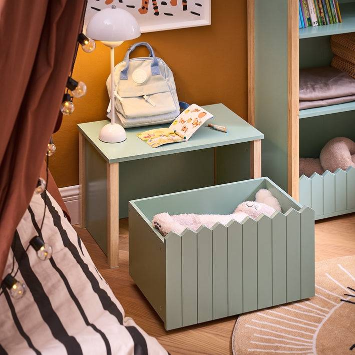 Sobuy SoBuy Kinder Nachttisch Spielzeugkiste Aufbewahrungsbox für Kinder Grün-Natur KMB96-GR Fabrik Onlineshop