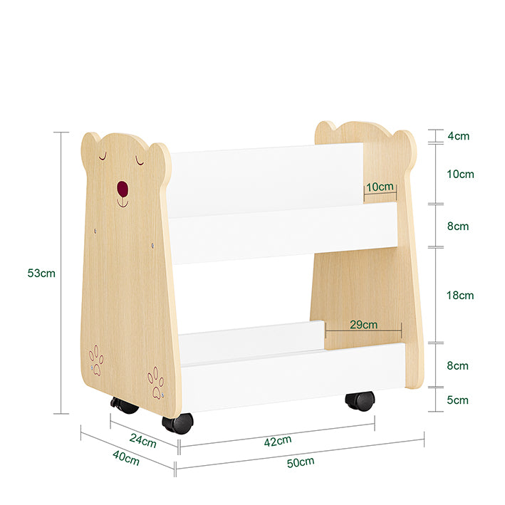 Sobuy SoBuy Kinderregal mit Rollen Organizer für Kinder Aufbewahrungsregal KMB103-WN Rabatt