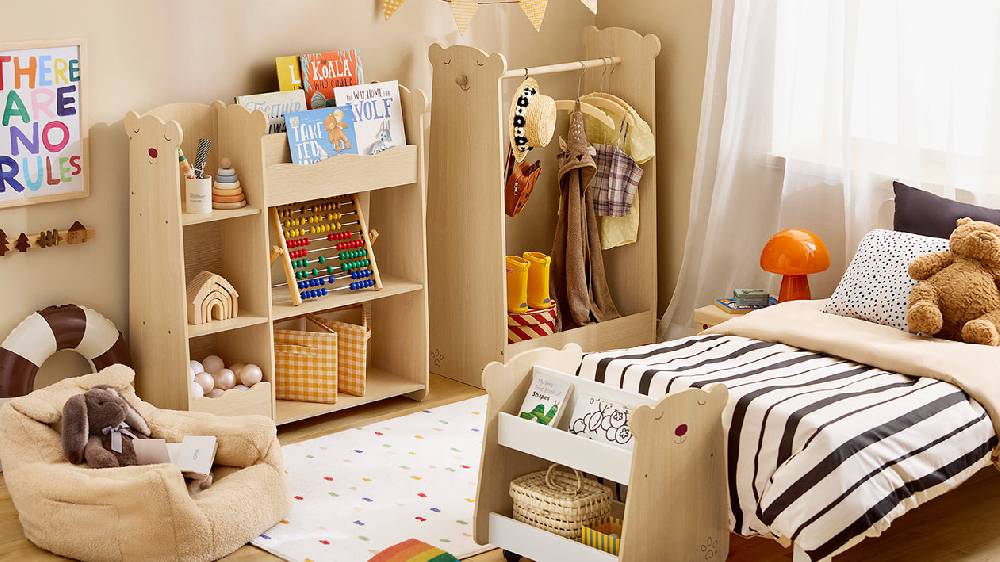 Sobuy SoBuy Kinderkleiderständer Kleiderschrank Kinder Kinderzimmer Natur KMB102-N Günstig kaufen