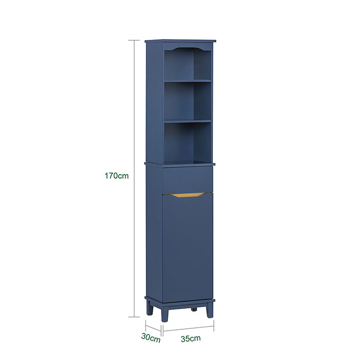 Sobuy SoBuy Hochschrank Badschrank Badregal Blau BZR112-B Muttertagsangebot