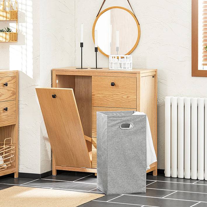 Sobuy SoBuy Wäscheschrank mit ausklappbarem Wäschesack Badschrank Wäschekorb Natur BZR97-N Jubiläumsangebot