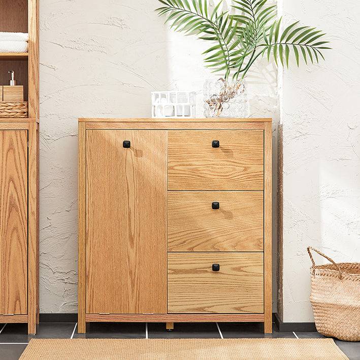Sobuy SoBuy Wäscheschrank mit ausklappbarem Wäschesack Badschrank Wäschekorb Natur BZR97-N Jubiläumsangebot