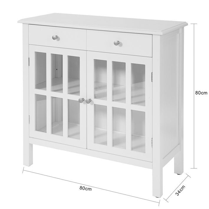 Sobuy SoBuy Sideboard Küchenschrank mit Schublade und Türen Flurschrank weiß FSB23-W Sonderangebote