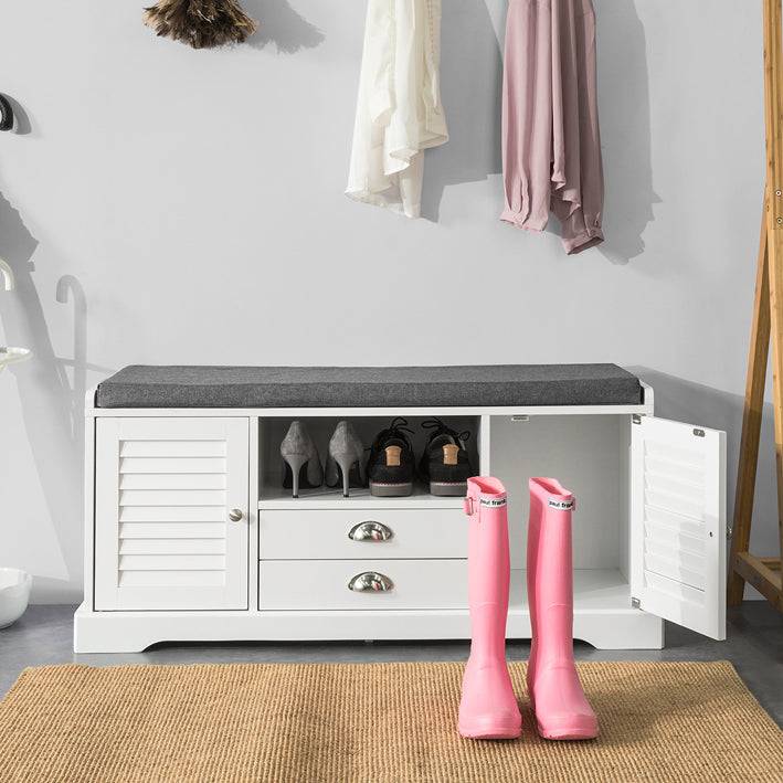 Sobuy SoBuy Sitzbank mit Stauraum Schuhbank mit Sitzfläche Weiß FSR71-W JETZT KAUFEN
