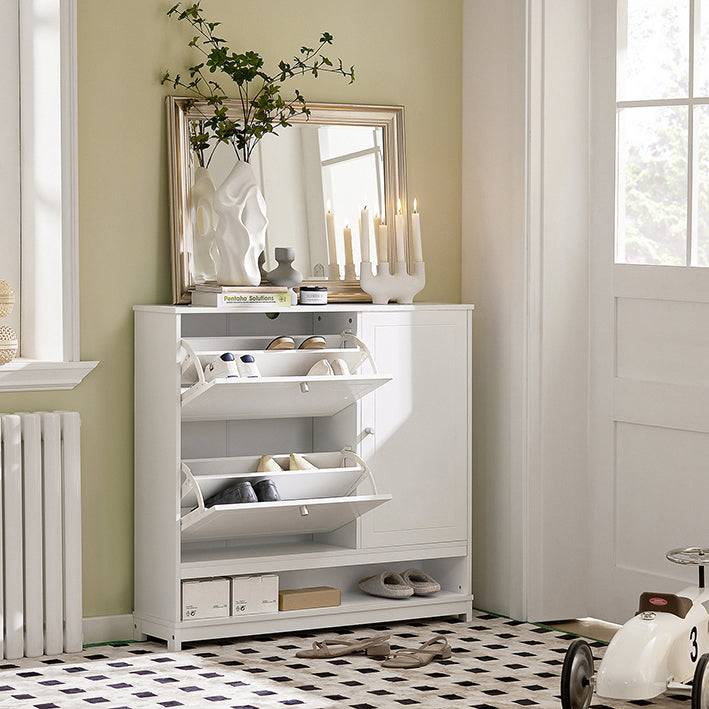 Sobuy SoBuy Schuhkipper Schuhschrank mit 2 Klappen Schuhkommode Weiß FSR114-W Zeitbegrenzte Promotion