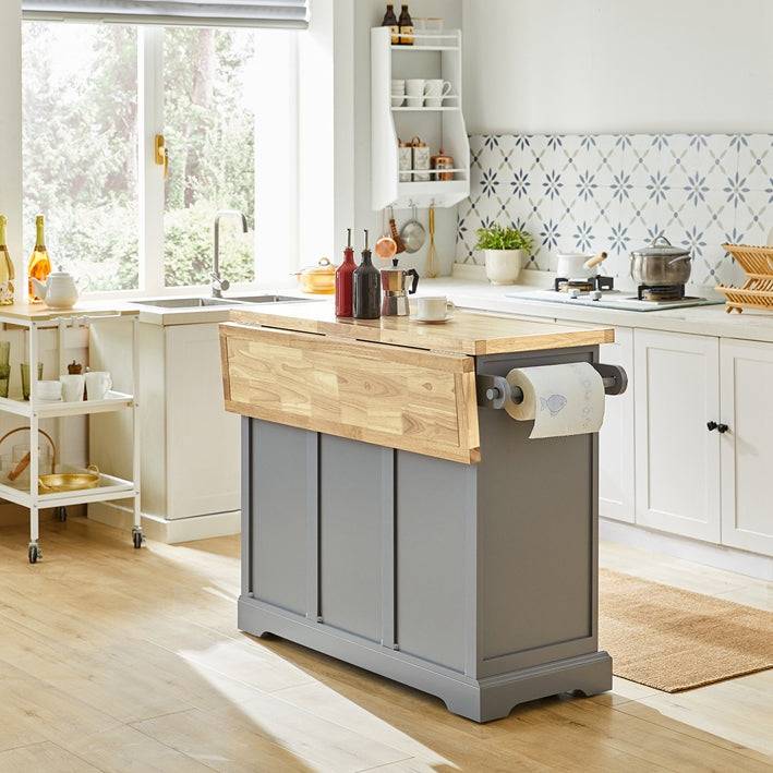 Sobuy SoBuy Kücheninsel Küchenwagen mit erweiterbarer Arbeitsfläche Küchenschrank FKW71-HG Bis zu 60% Rabatt