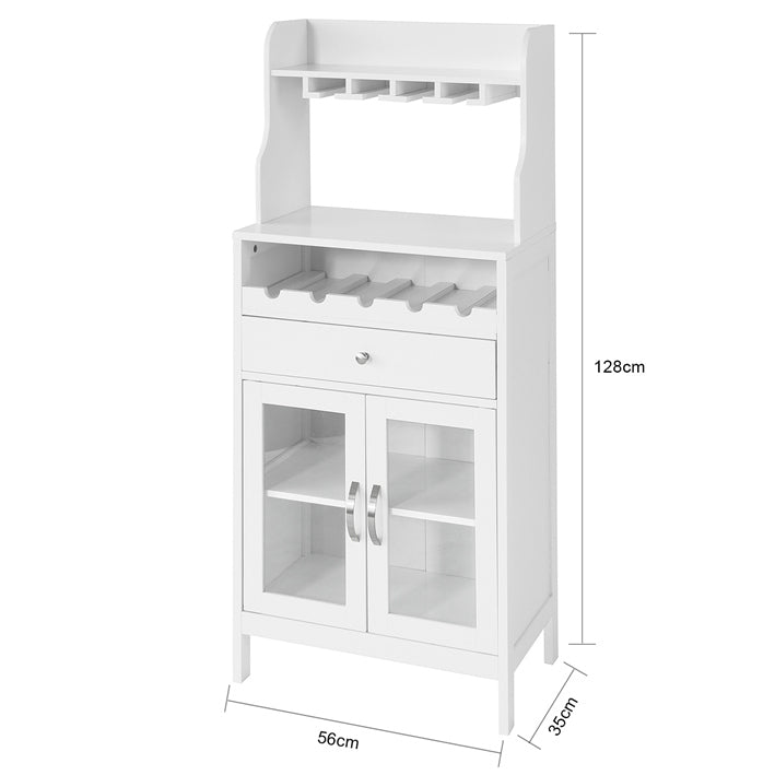 Sobuy SoBuy Küchenschrank Weinschrank Sideboard Weiß FSB24-W Bis zu 55% Rabatt