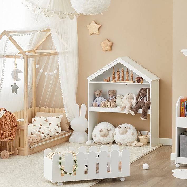 Sobuy SoBuy Kinderregal 2-teilig Aufbewahrungsregal für Kinder Bücherregal KMB52-W Outlet