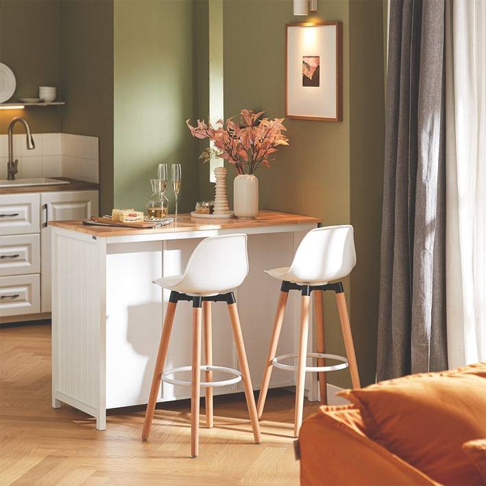 Sobuy SoBuy Kücheninsel mit 2 Rattankörben Küchenschrank Sideboard Kommode Buffet KNL05-W Angebote