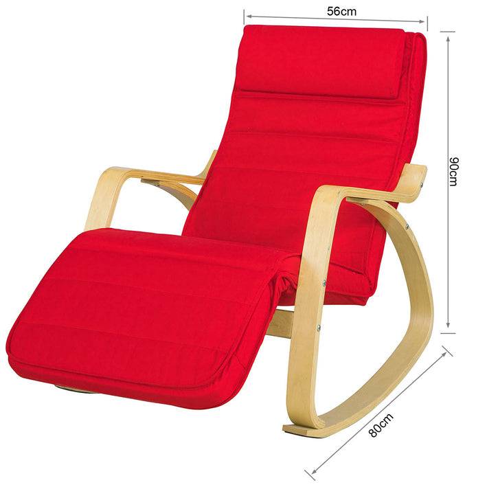 Sobuy SoBuy Schaukelstuhl Stillstuhl Schwingsessel Rot FST16-R Sonderangebot