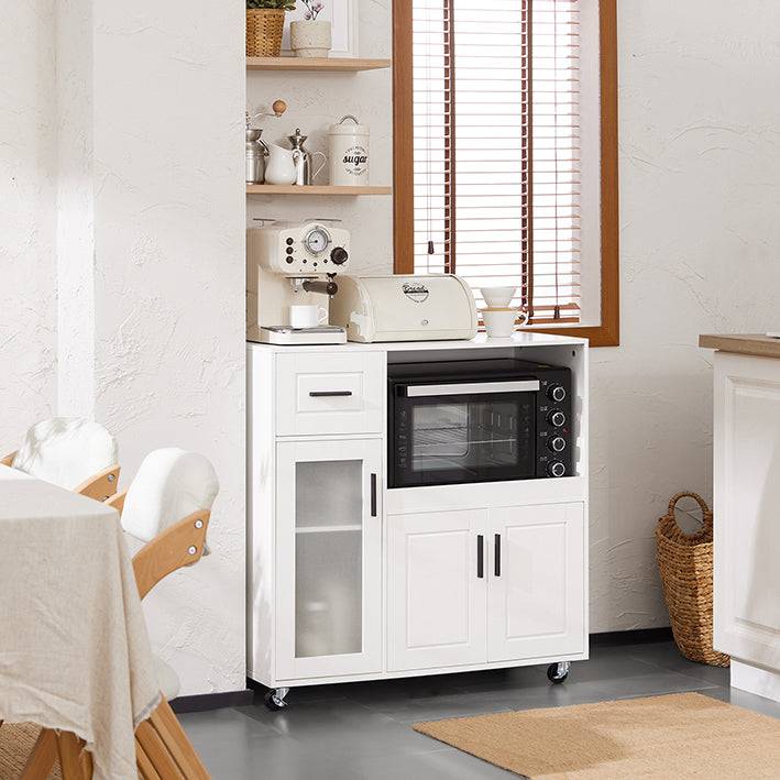 Sobuy SoBuy Küchenwagen Sideboard auf Rollen Küchenschrank| Rollwagen Weiß FSB78-W Günstig kaufen