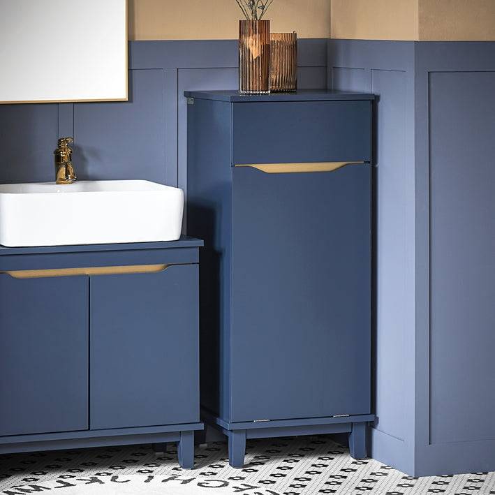 Sobuy SoBuy Wäscheschrank mit Wäschesack Wäschesammler Wäschekorb Blau BZR114-B Osterangebot